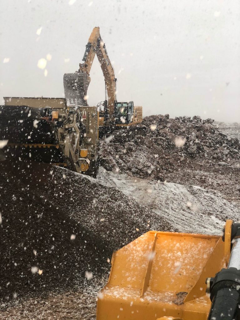 Snow During Excavating Black Desert Golf Course