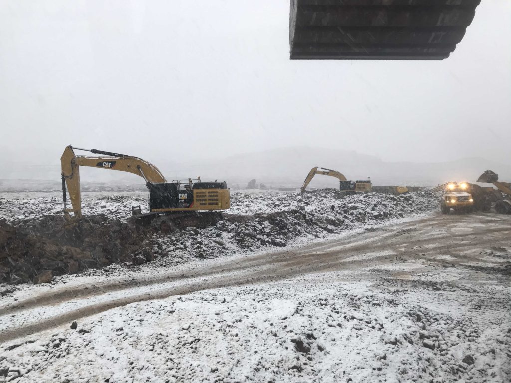 Excavating Snow During Black Desert Golf Course