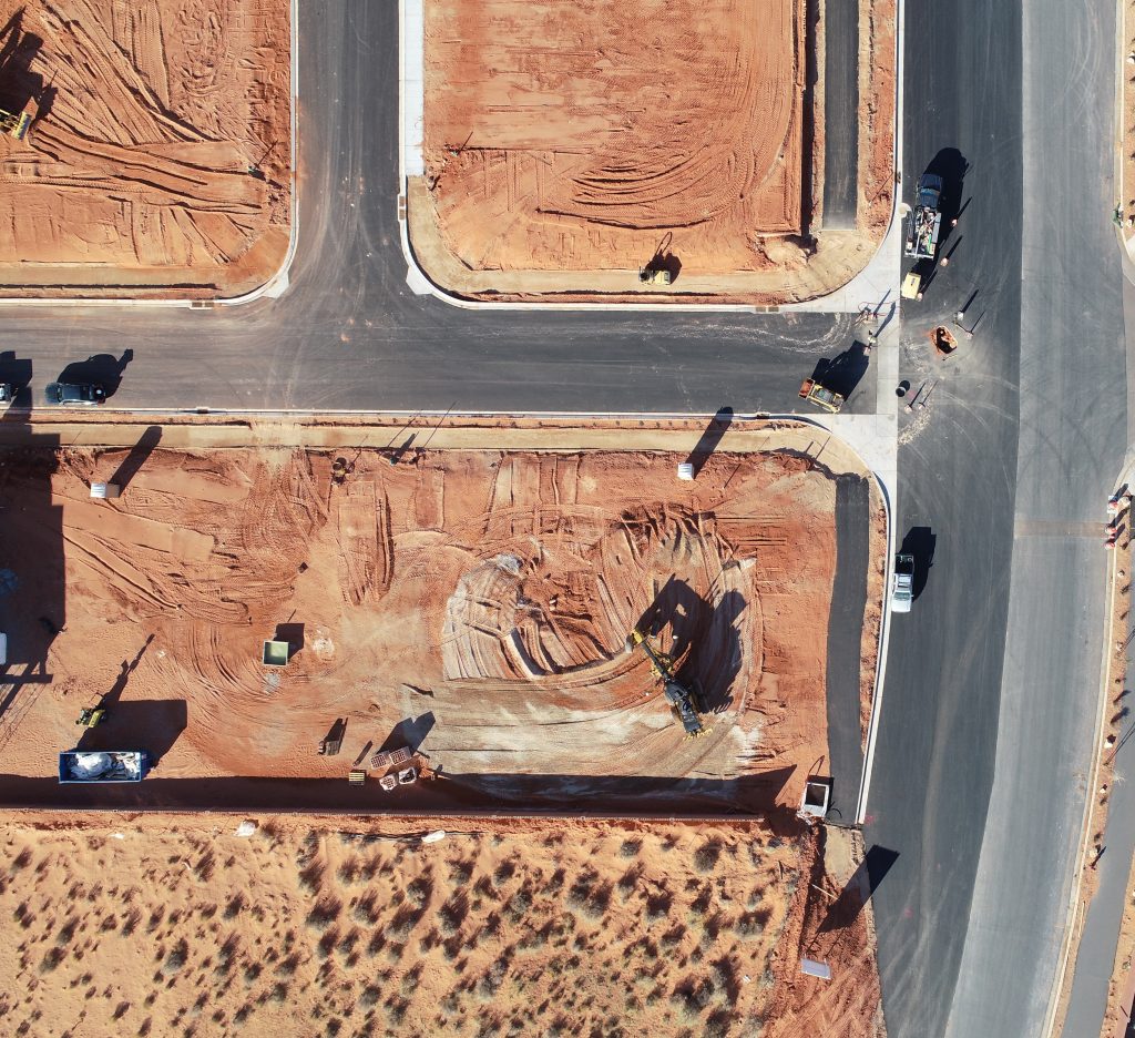Drone picture of Anasazi Vista construction site