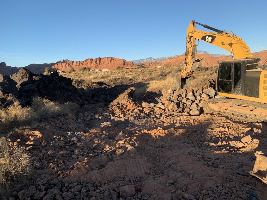 Excavating Rocks Black Desert Golf Course