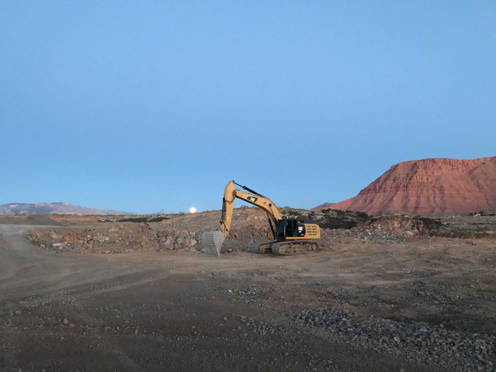 Twilight during Excavating Black Desert Golf Course